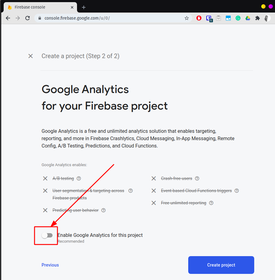 disable google analytics